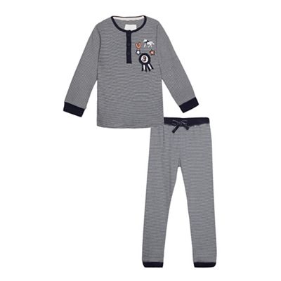 J by Jasper Conran Boys' navy striped pyjama set